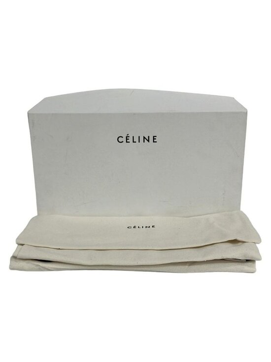 Celine Sandals 38.5 White Black Wedge Sole Leather main image 5